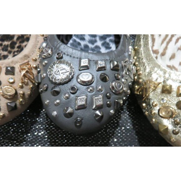 Kathy Van Zeeland Ray Me Ballerina Flats Charm Detail studded ballet flats 7.5 - Picture 4 of 5